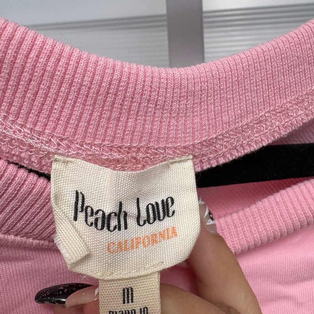 NWOT Football Bow Sweater Peach Love Size M - Picture 4 of 4